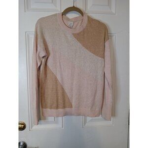 A New Day for Target warm neutral blush pinks abstract sweater S